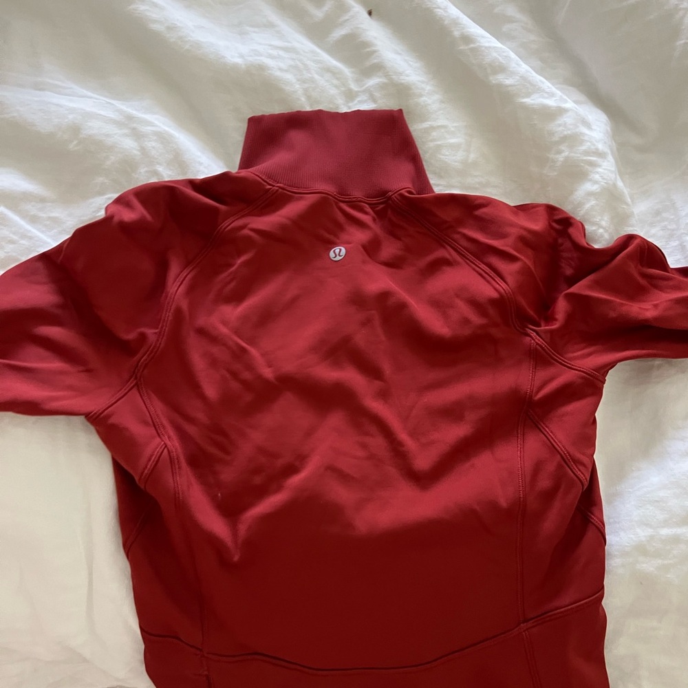 Lululemon quarter zip sweatshirt/top burnt orange